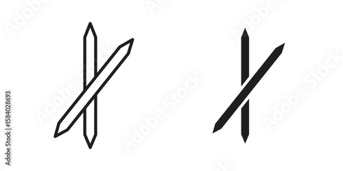 Toothpick icon concept for infographic, website or app.