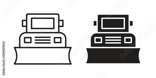 Snowplow icon concept for infographic, website or app.
