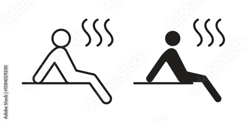 Sauna icon concept for infographic, website or app.