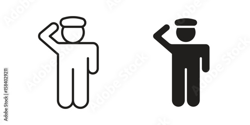 Salute icon concept for infographic, website or app.