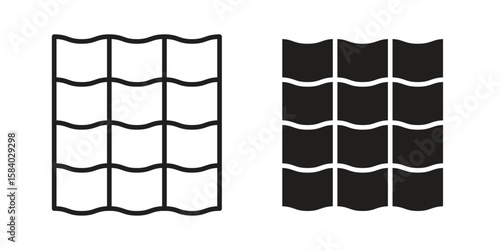 Roof tile icon concept for infographic, website or app.