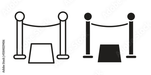 Red carpet icon concept for infographic, website or app.