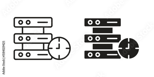 Real time data icon concept for infographic, website or app.