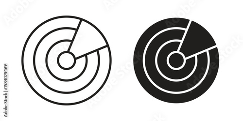 Radar detection icon concept for infographic, website or app.