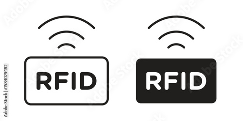 RFID icon concept for infographic, website or app.