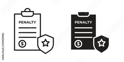 Penalty icon concept for infographic, website or app.