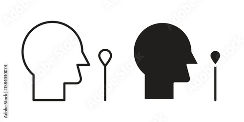 Nasal swab icon concept for infographic, website or app.