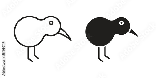 Kiwi bird icon concept for infographic, website or app.