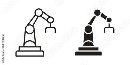 Industrial robot icon concept for infographic, website or app.