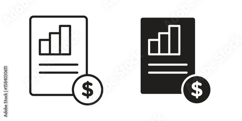 Income statement icon concept for infographic, website or app.