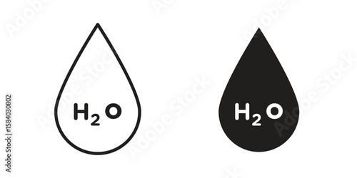 H2o icon concept for infographic, website or app.