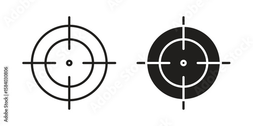 Gun target icon concept for infographic, website or app.