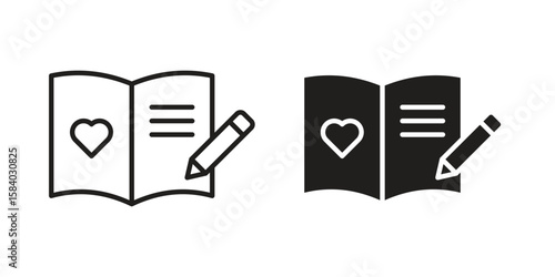 Guests book icon concept for infographic, website or app.