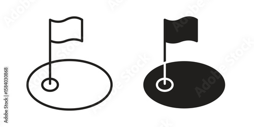 Golf yard icon concept for infographic, website or app.