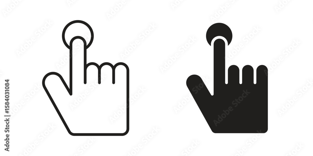 Obraz premium Finger control icon concept for infographic, website or app.
