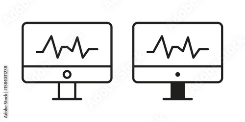 EKG monitor icon concept for infographic, website or app.