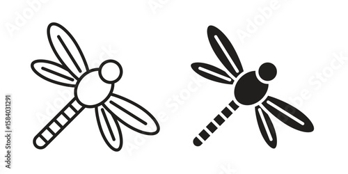 Dragon fly icon concept for infographic, website or app.
