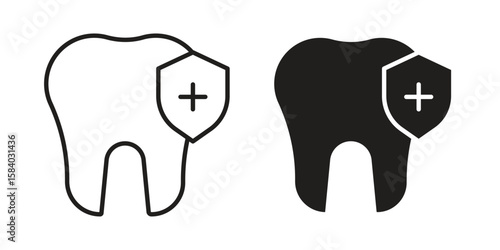Dental insurance icon concept for infographic, website or app.