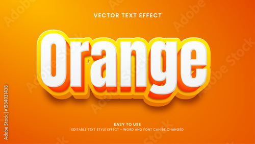 orange editable text effect
