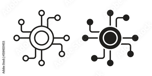 Decentralized icon concept for infographic, website or app.