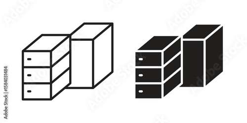 Data center icon concept for infographic, website or app.