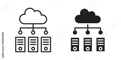 Data center icon concept for infographic, website or app.