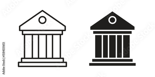 Courthouse icon concept for infographic, website or app.