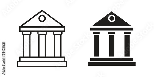Courthouse icon concept for infographic, website or app.