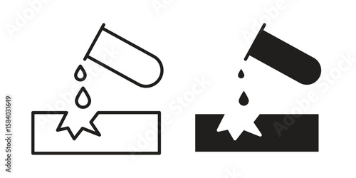 Corrosive substance icon concept for infographic, website or app.