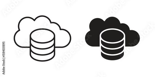 Cloud server icon concept for infographic, website or app.