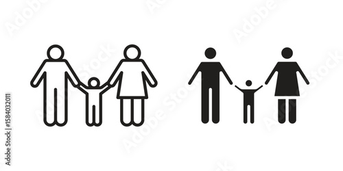 Child custody icon concept for infographic, website or app.