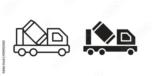 Cement truck icon concept for infographic, website or app.