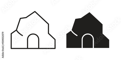 cave icon concept for infographic, website or app.