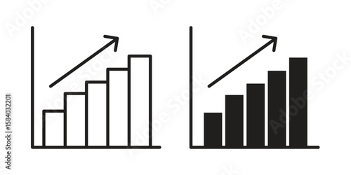 Business performance icon concept for infographic, website or app.
