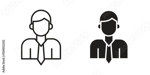 Businessman icon concept for infographic, website or app.