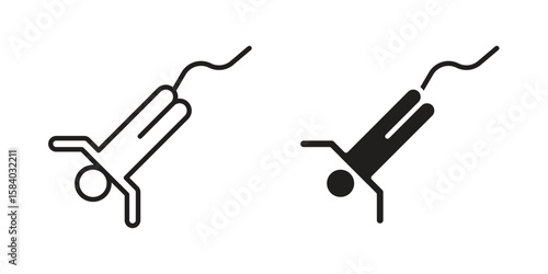 Bungee jumping icon concept for infographic, website or app.