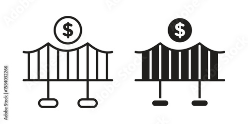 Bridging loan icon concept for infographic, website or app.