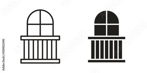 Balcony icon concept for infographic, website or app.