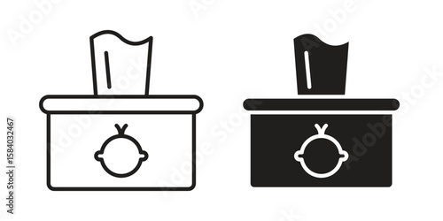 baby wipe icon concept for infographic, website or app.