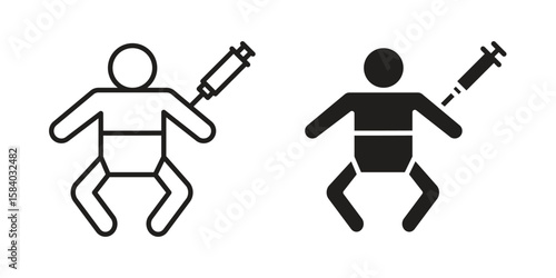 Baby Vaccination icon concept for infographic, website or app.