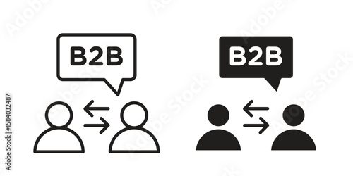 B2B icon concept for infographic, website or app.