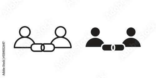 Affiliate link icon concept for infographic, website or app.