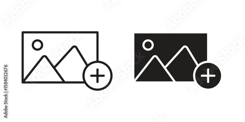 Add photos icon concept for infographic, website or app.