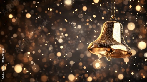 golden christmas bell