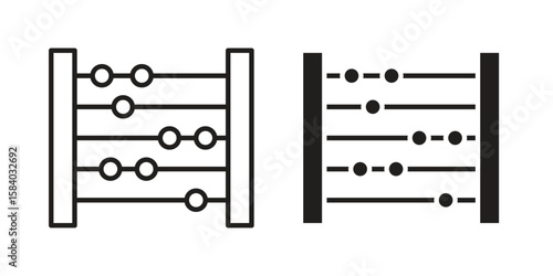 Abacus icon concept for infographic, website or app.