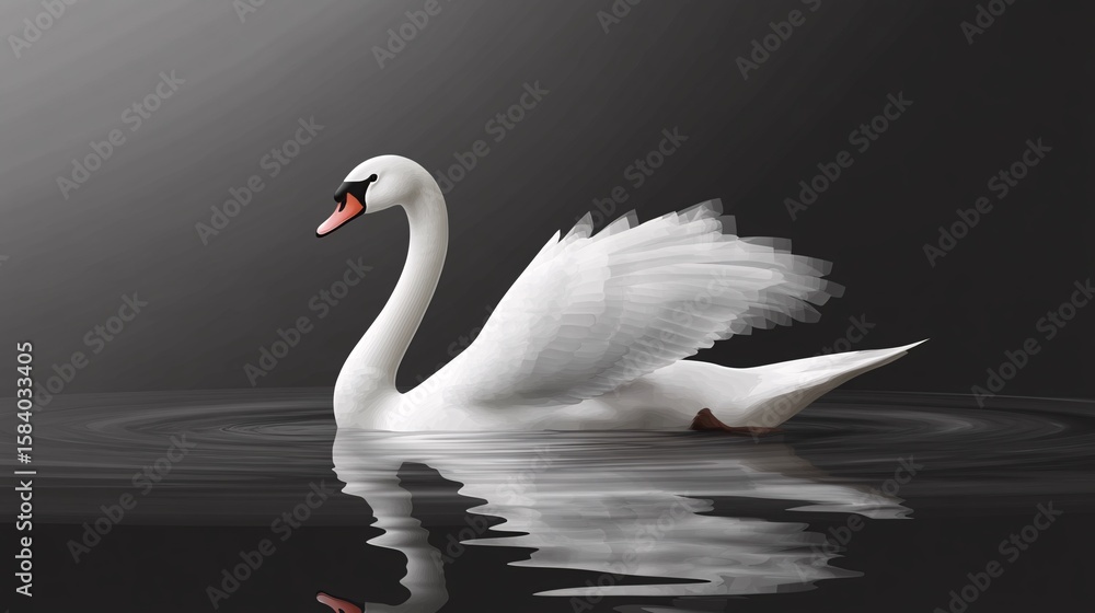 Fototapeta premium mute swan cygnus olor