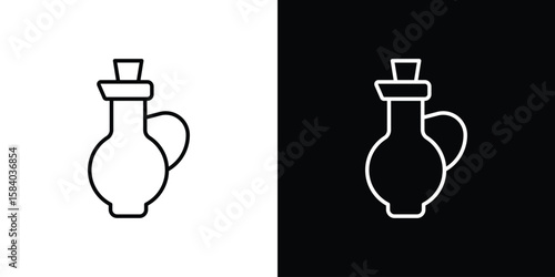 Vinegar icon Logo Template. lianer pictogram set.