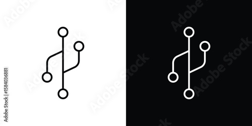 Version control icon Logo Template. lianer pictogram set.