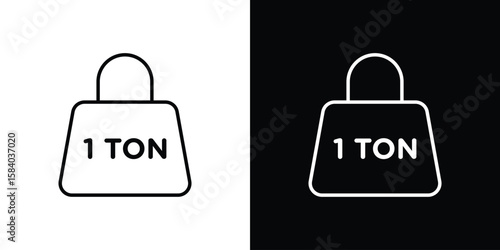 Tonne icon Logo Template. lianer pictogram set.