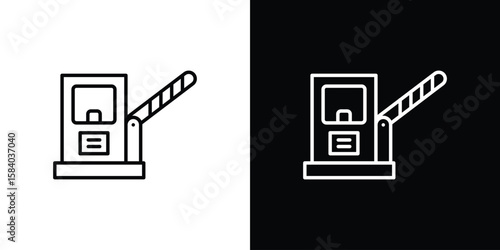 Toll road icon Logo Template. lianer pictogram set.